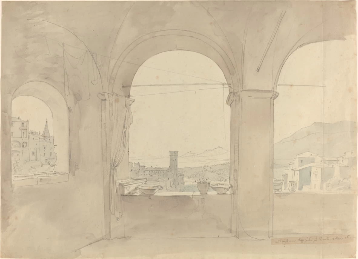 Panorama di Tivoli da una loggia - William B. O'Neal Fund, National Gallery of Art